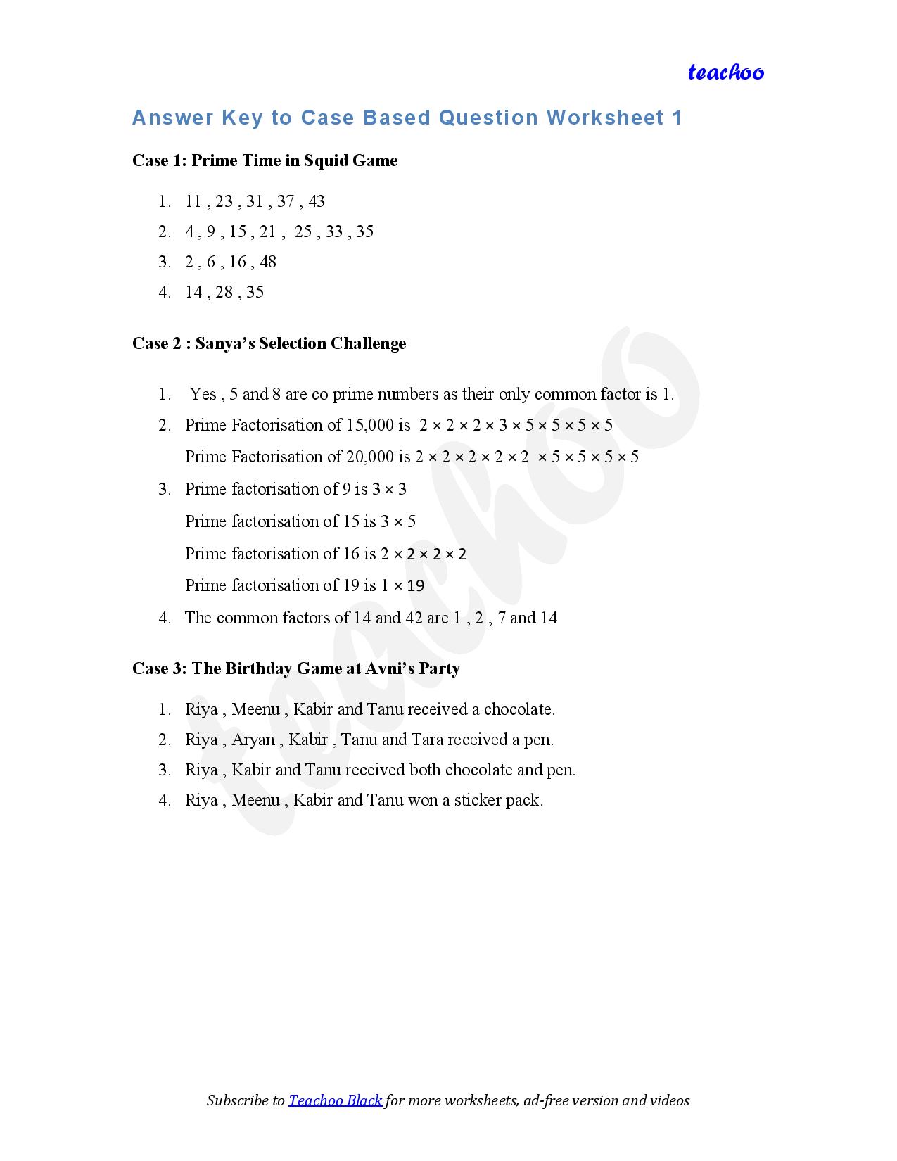 part 7 - Case Based Questions - Worksheet 1 - Teachoo Questions - Case Based - Chapter 5 Class 6 - Prime Time (Ganita Prakash) - Class 6 (Ganita Prakash & Old NCERT)