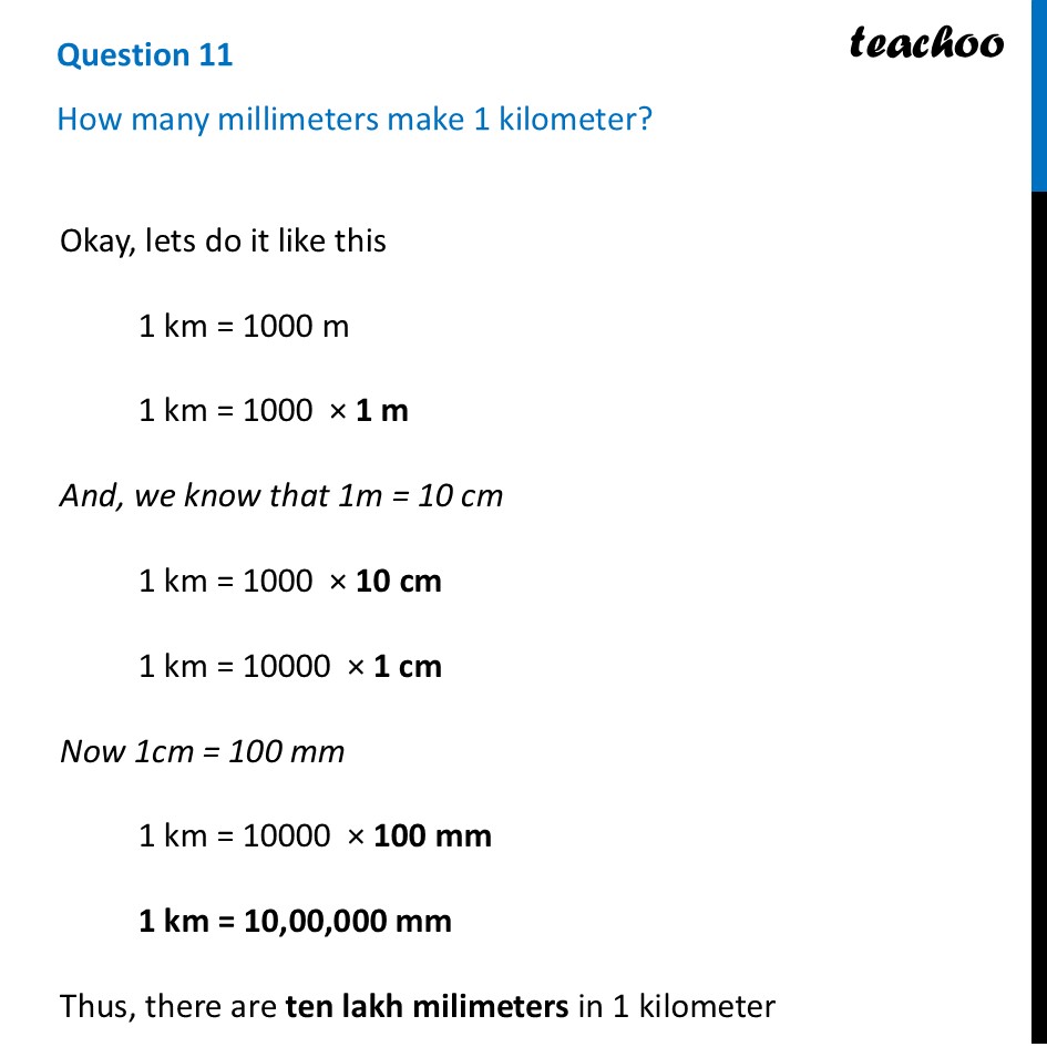 [Class 7] How many millimeters make 1 kilometer? - Teacho - Figure it out - Page 78, 79, 80