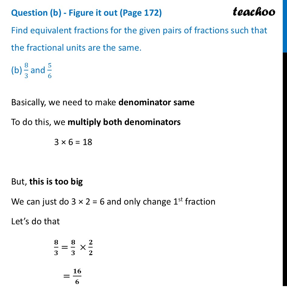part 3 - Question (a) to (h) - Figure it out (Page 172) - Questions - Page 168 to 172 - Chapter 7 Class 6 - Fractions (Ganita Prakash) - Class 6 (Ganita Prakash & Old NCERT)
