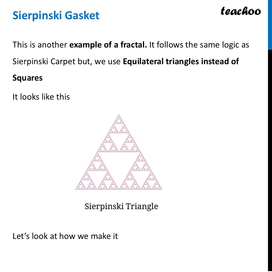 Sierpinski Gasket - Explanation [Chapter 4 Class 8 Ganita Part 2] - Sierpinski Gasket