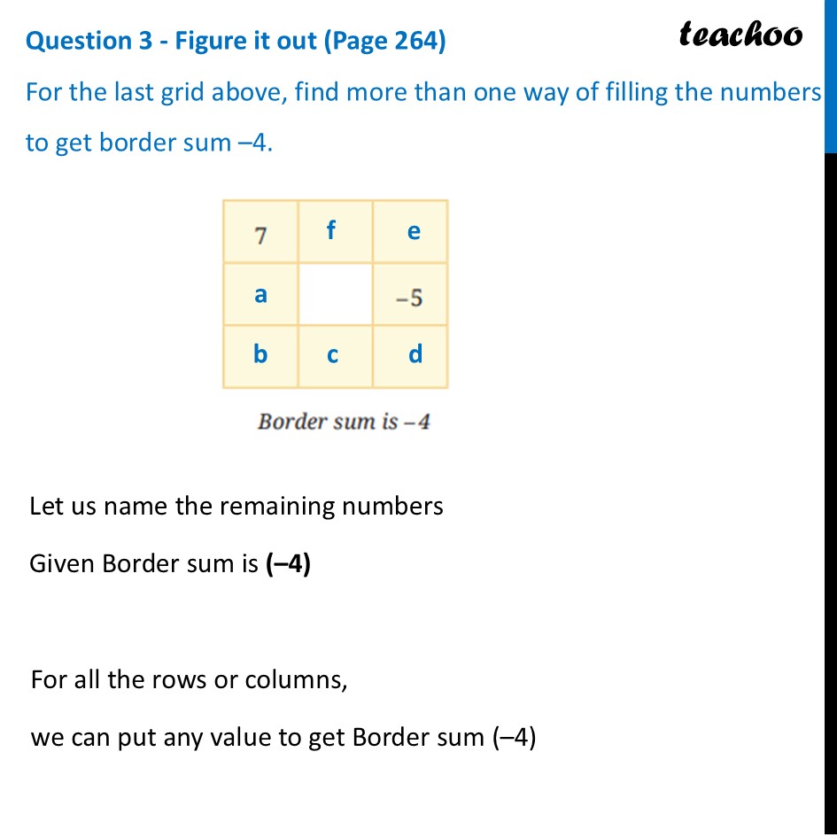 For the last grid above, find more than one way of filling the numbers - Hollow Integer Grid