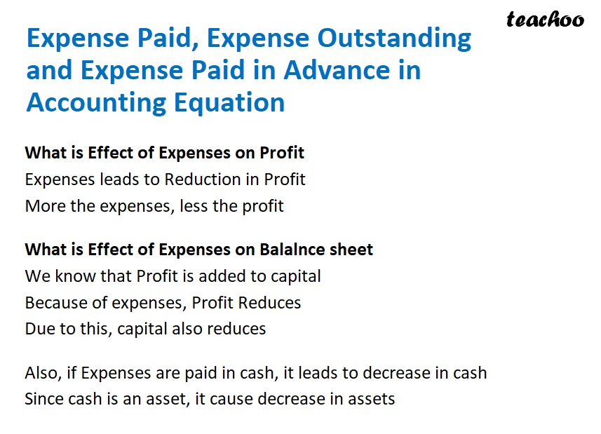 [Class 11] Expense Paid, Expense Outstanding & Expense Paid in Advance - Chapter 5 - Accounting Equation