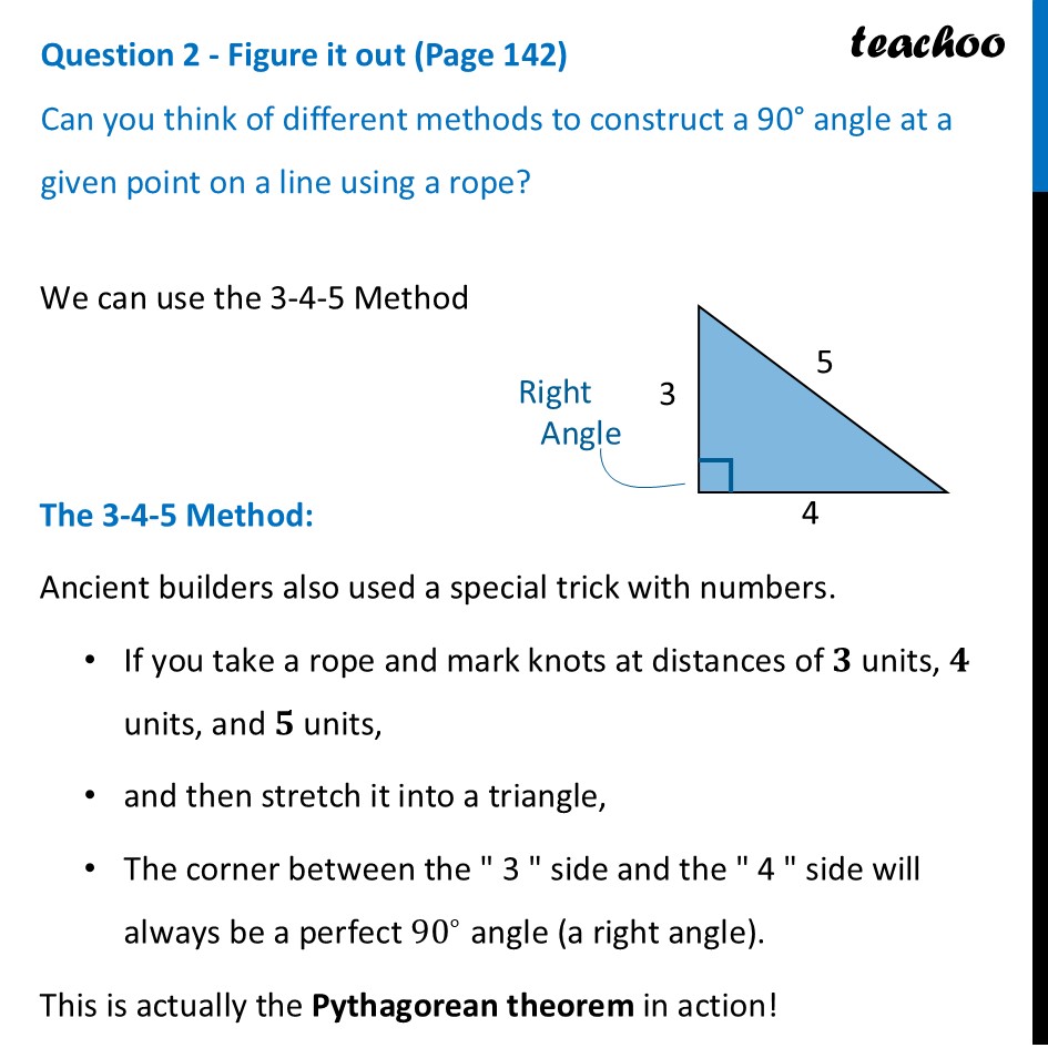 Can you think of different methods to construct a 90° angle at a given - Construction Methods in Śulba-Sūtras