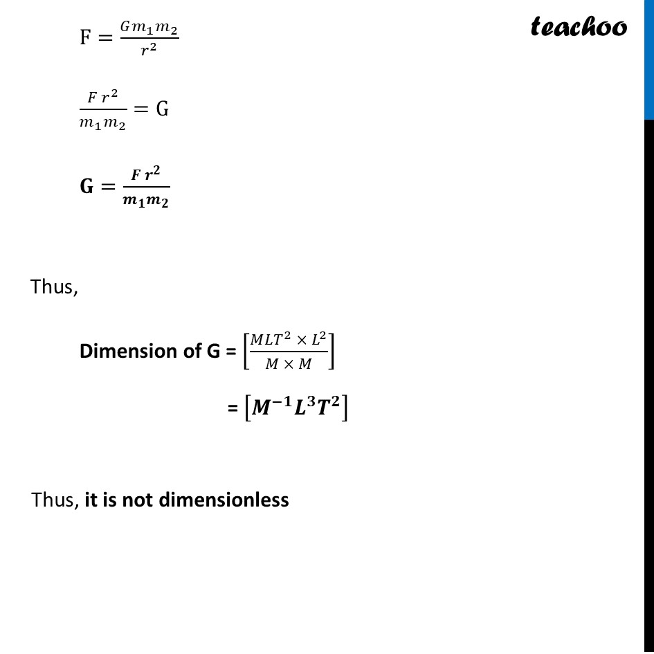 part 3 - Dimensions of Constants - Concepts - Chapter 1 - Units and Measurement - Physics Class 11