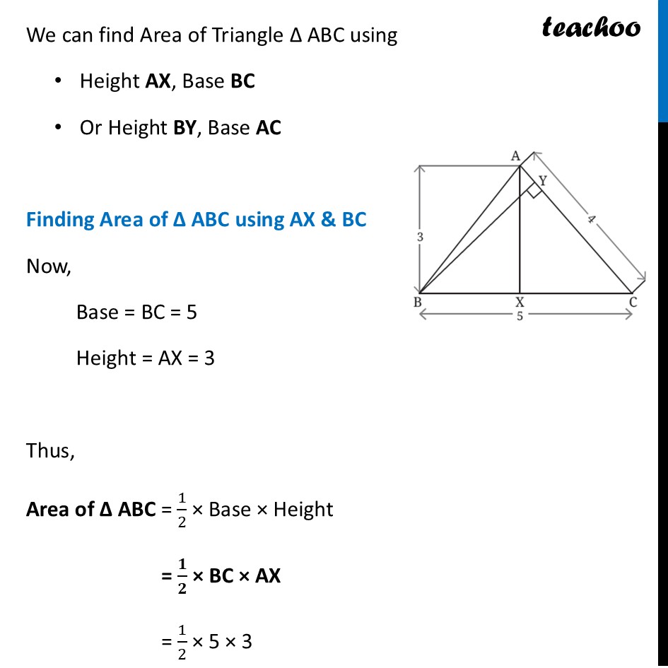 part 2 - Application 1: Finding Missing Lengths (The "Two Bases" Trick) - Applications of Area of Triangle Formula - Chapter 7 Class 8 - Area (Ganita Prakash II) - Class 8 (Ganita Prakash - 1, 2 & Old NCERT)