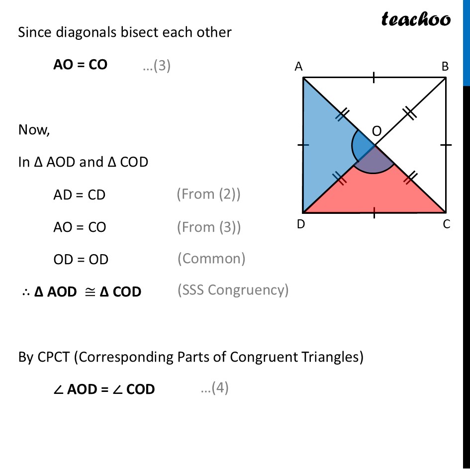 part 3 - Deduction 5 - What should be the angle formed by the diagonals? - Square - Chapter 4 Class 8 - Quadrilaterals (Ganita Prakash) - Class 8 (Ganita Prakash & Old NCERT)