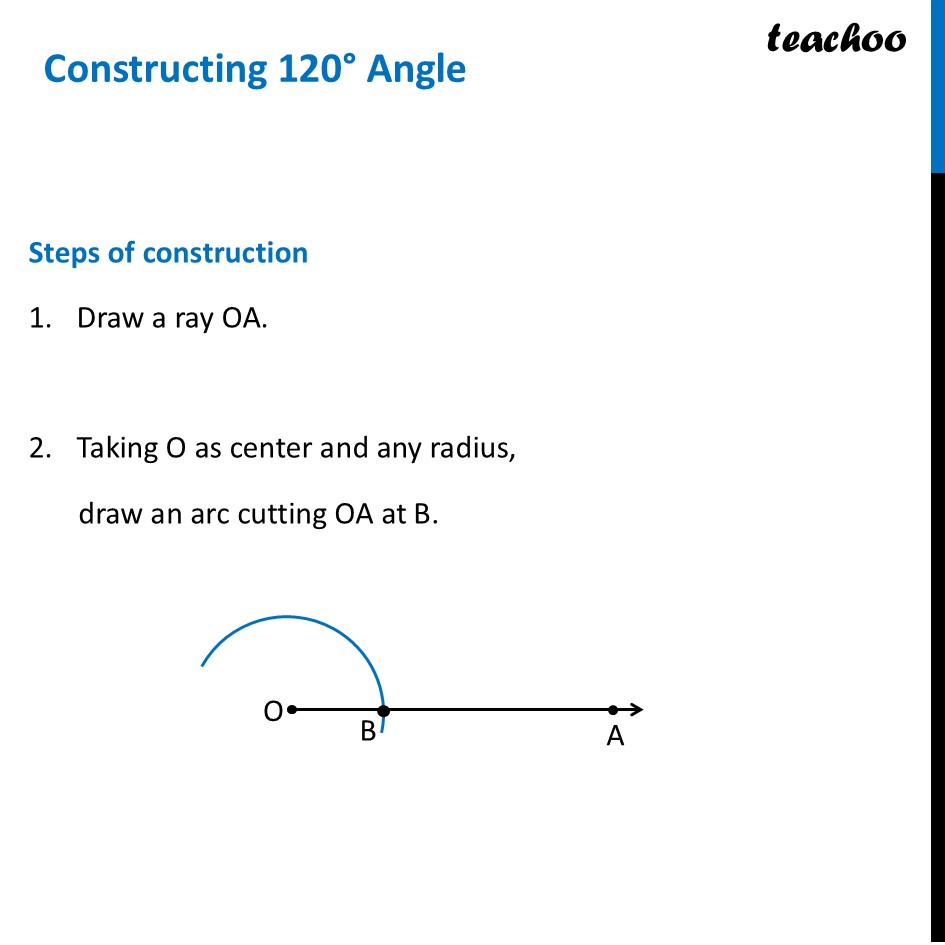 Construction of a 120 Degree Angle Using Geometrical Method - Teachoo - Constructing Regular Hexagon, Angle 60° and 6-pointed Star