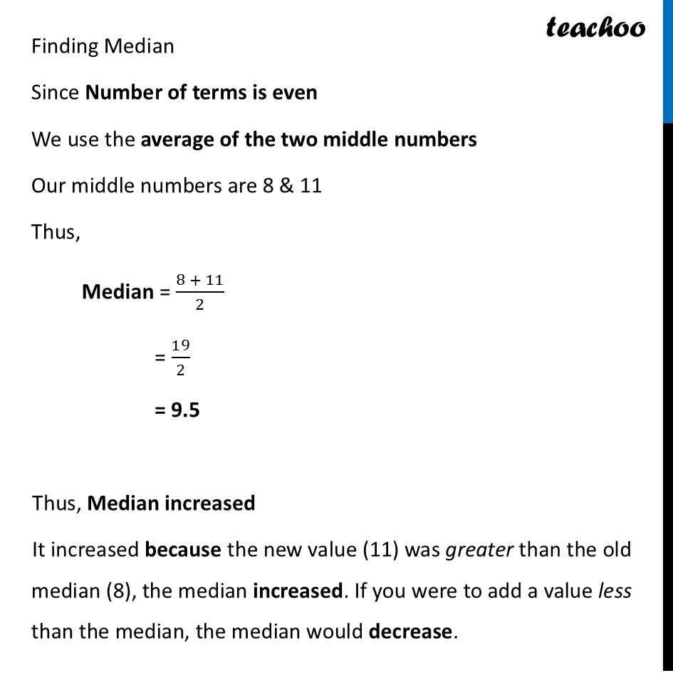 part 2 - Median when a new term is Added or Removed - Tinkering with Median - Chapter 5 Class 8 - Tales by Dots and Lines (Ganita Prakash II) - Class 8 (Ganita Prakash - 1, 2 & Old NCERT)