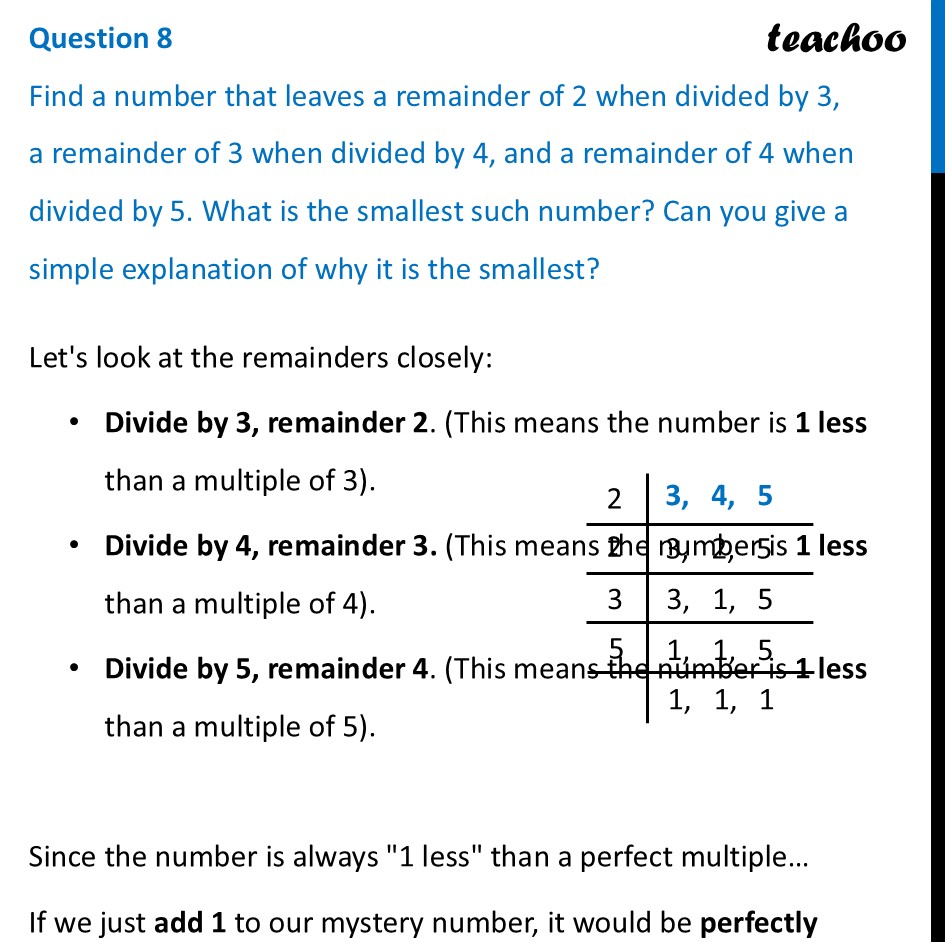 Find a number that leaves a remainder of 2 when divided by 3 - Teachoo - Figure it out - Page 122, 123
