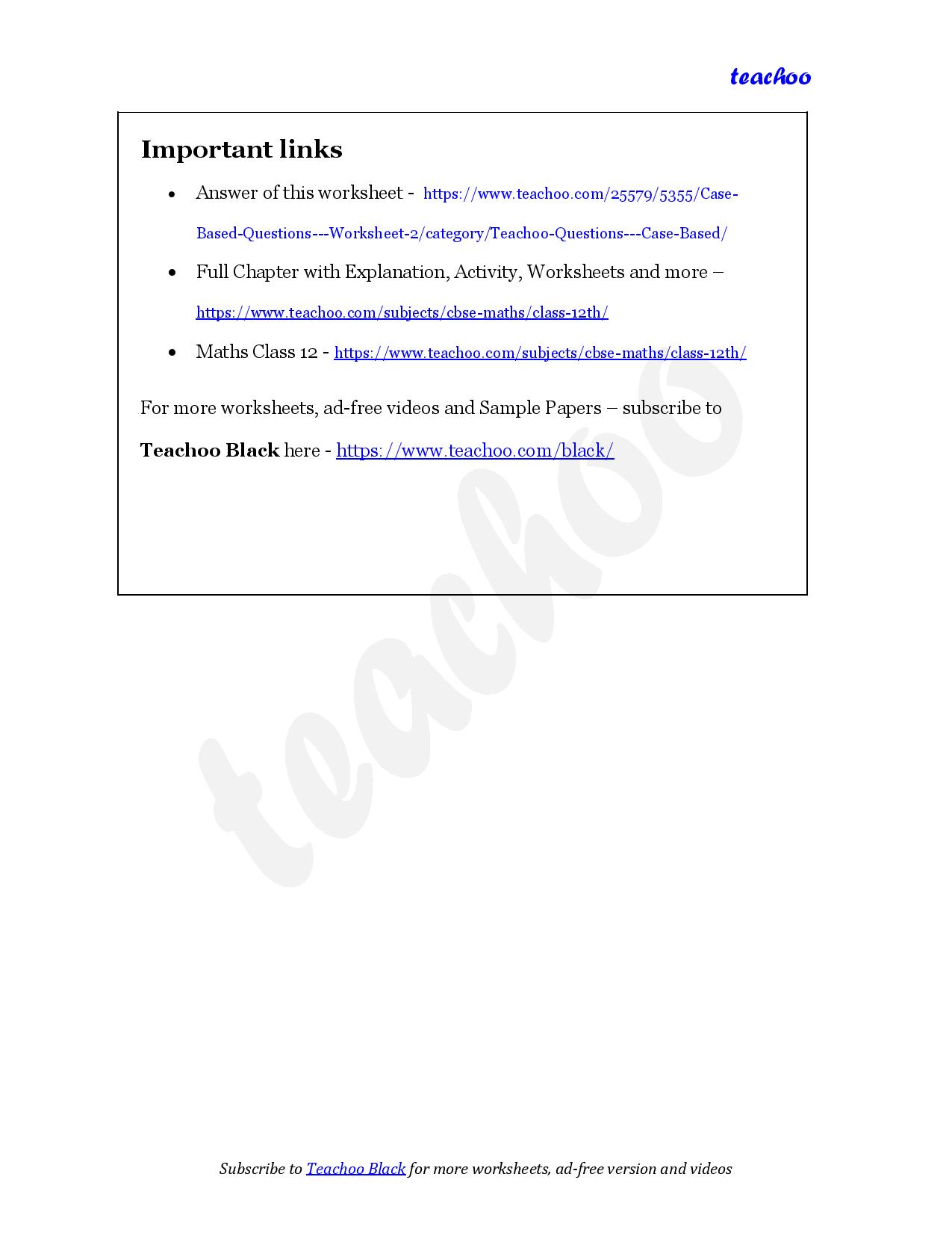 part 5 - Case Based Questions - Worksheet 2 - Teachoo Questions - Case Based - Serial order wise - Chapter 5 Class 12 Continuity and Differentiability