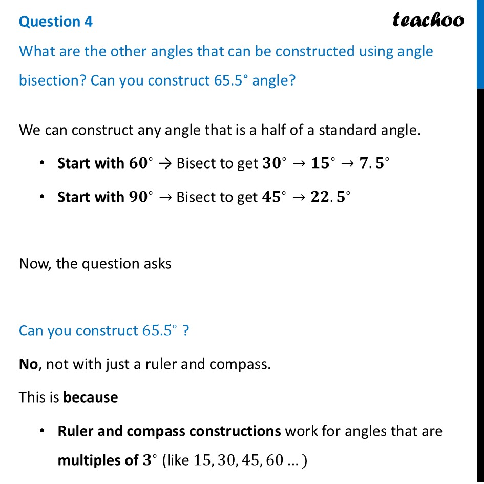 [Maths] What are the other angles that can be constructed using angle - Figure it out - Pag 144, 145