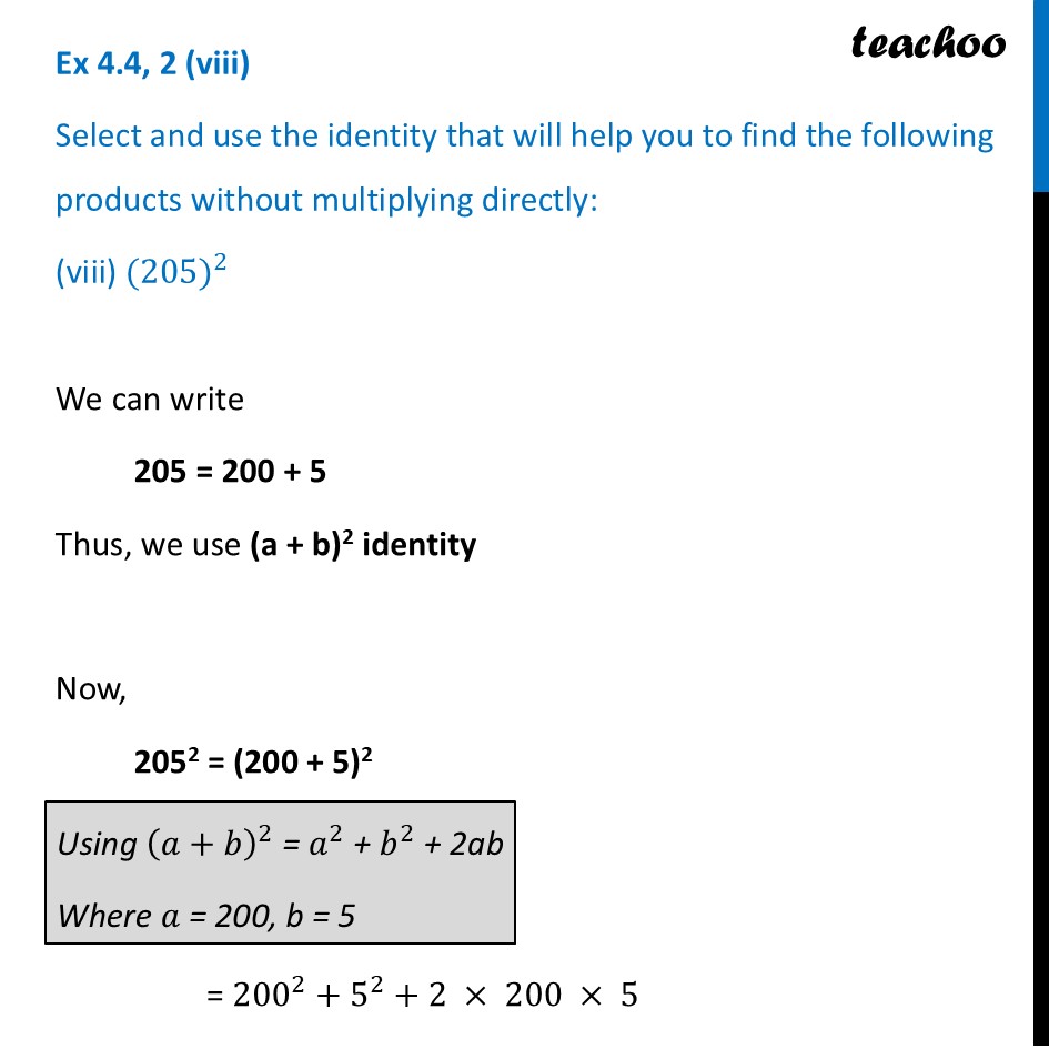 part 14 - Ex 4.4, 2 - Exercise Set 4.4 - Chapter 4 Class 9 - Exploring Algebraic Identities (Ganita Manjari I) - Class 9