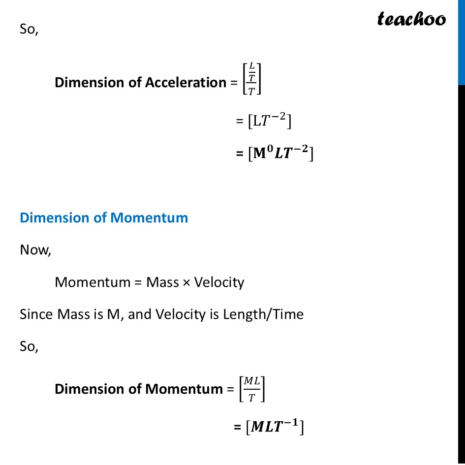 part 9 - Dimensions of Physical Quantities - Concepts - Chapter 1 - Units and Measurement - Physics Class 11