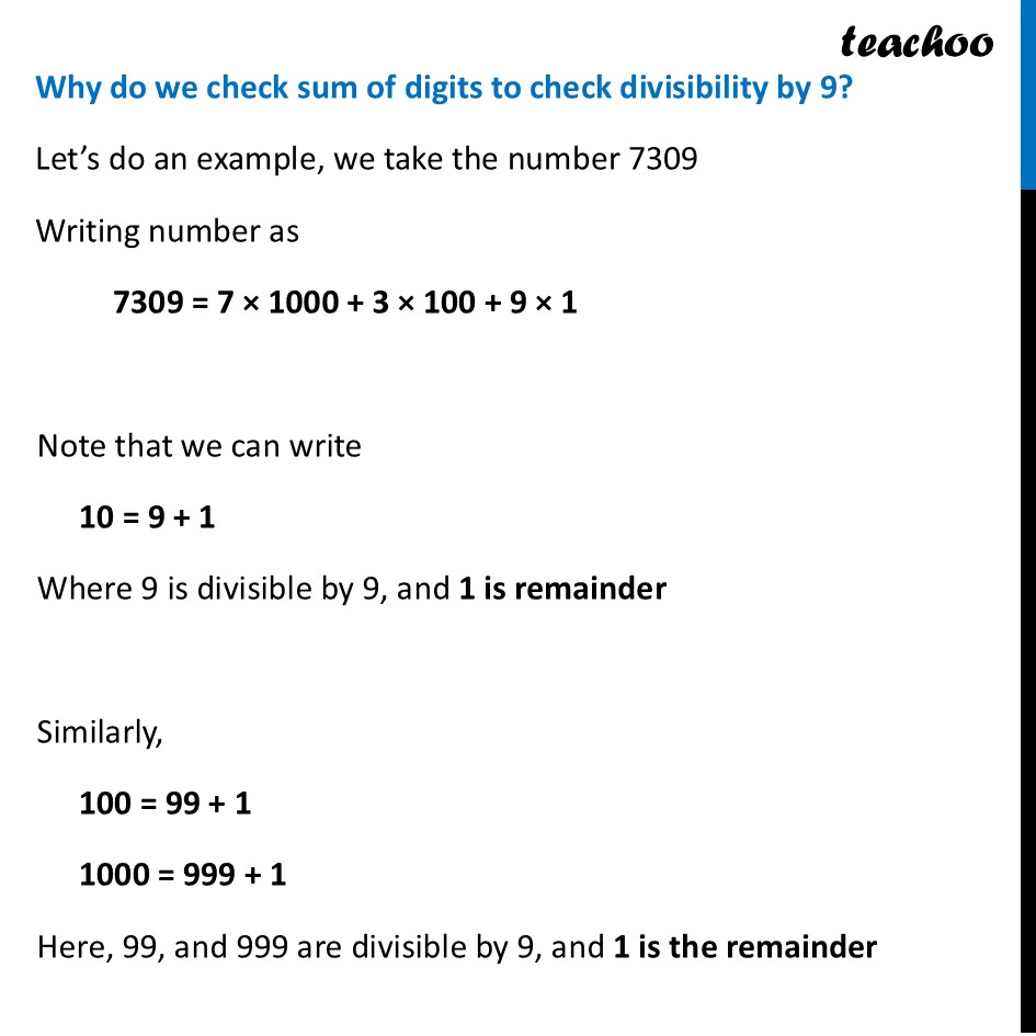 part 2 - Shortcut for Divisibility by 9 - Shortcut for Divisibility by 9 - Chapter 5 Class 8 - Number Play (Ganita Prakash) - Class 8 (Ganita Prakash - 1, 2 & Old NCERT)