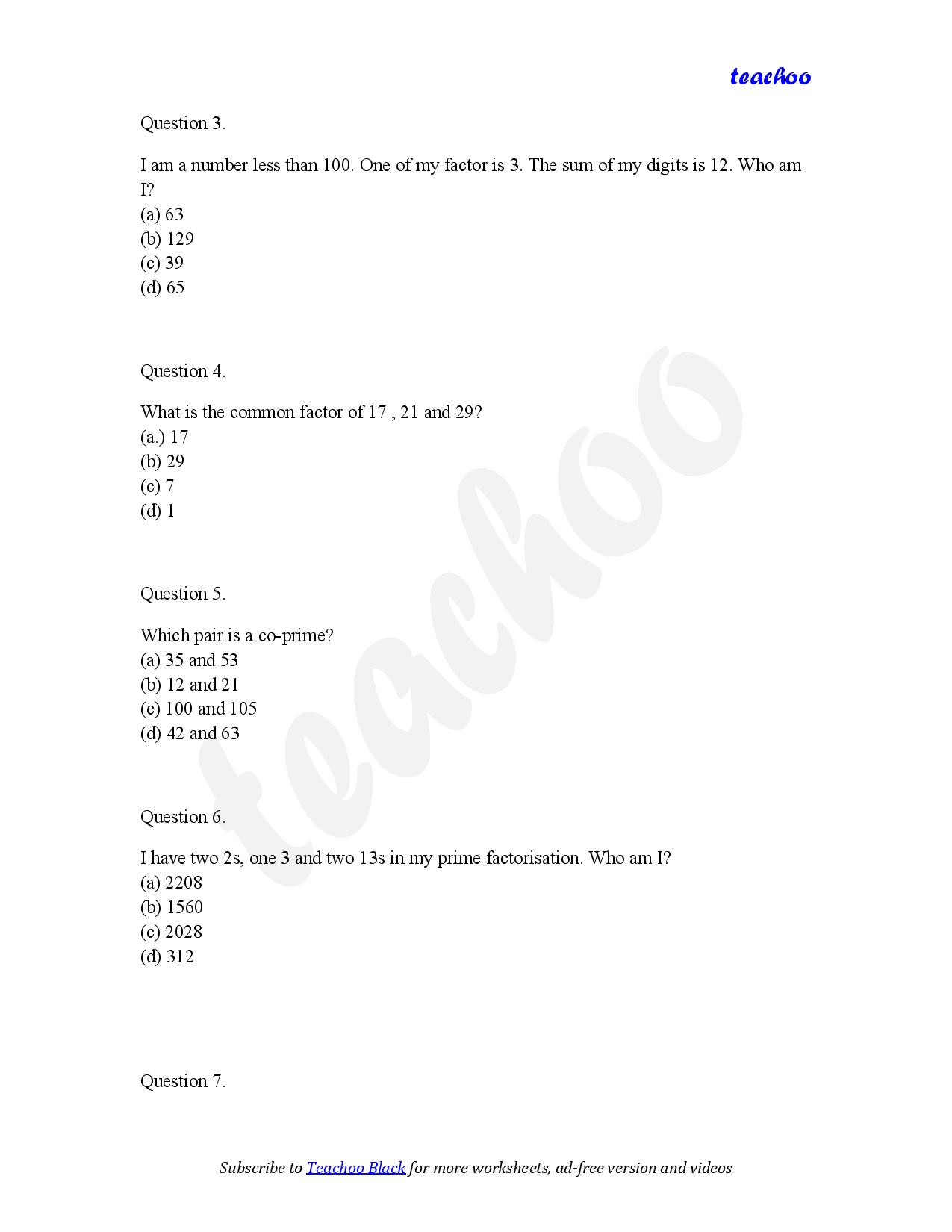 part 2 - MCQ - Worksheet 1 - Teachoo Questions - MCQs - Chapter 5 Class 6 - Prime Time (Ganita Prakash) - Class 6 (Ganita Prakash & Old NCERT)