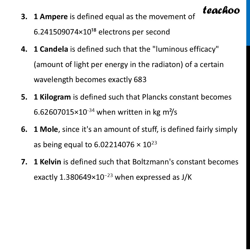 part 4 - International System of Units - Concepts - Chapter 1 - Units and Measurement - Physics Class 11