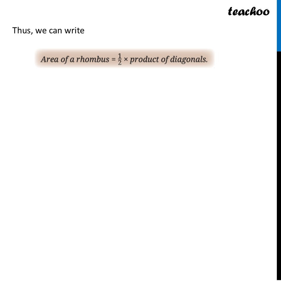 part 6 - Area of Rhombus - Area of Rhombus - Chapter 7 Class 8 - Area (Ganita Prakash II) - Class 8 (Ganita Prakash - 1, 2 & Old NCERT)