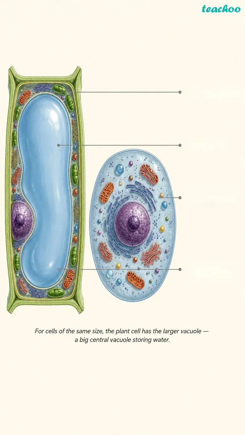Question 14 — A plant cell and - Tissues in Action - [Teachoo] - Questions at the end of the chapter