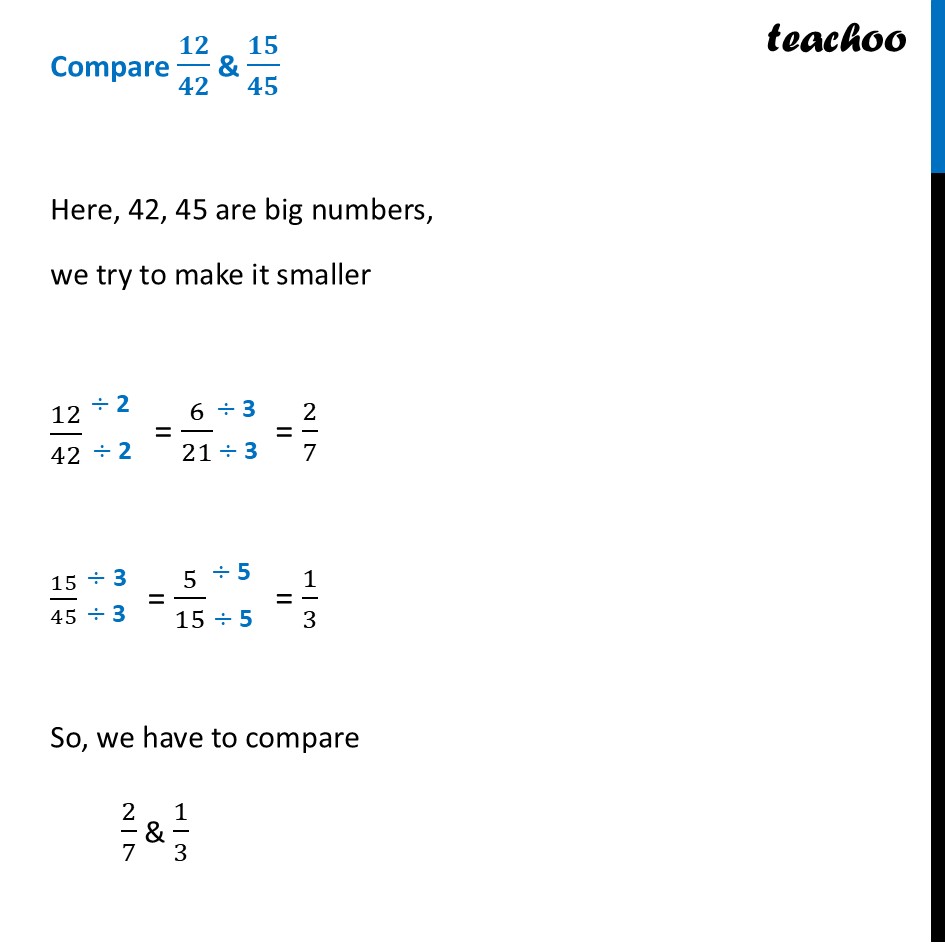 part 4 - Comparing fractions - Fractions - Quick Revision - Chapter 8 Class 7 - Working with Fractions (Ganita Prakash) - Class 7 (Ganita Prakash 1, 2 & old NCERT)