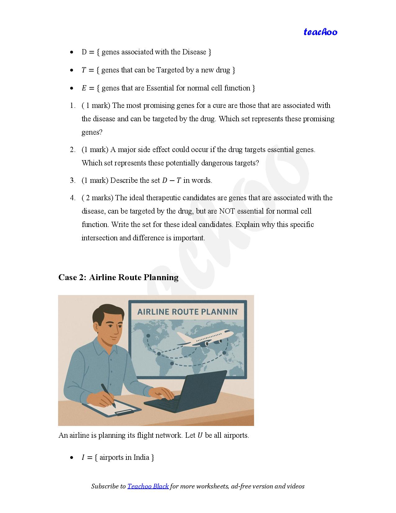 part 2 - Case Based Questions - Worksheet 2 - Teachoo Questions - Case Based - Serial order wise - Chapter 1 Class 11 Sets