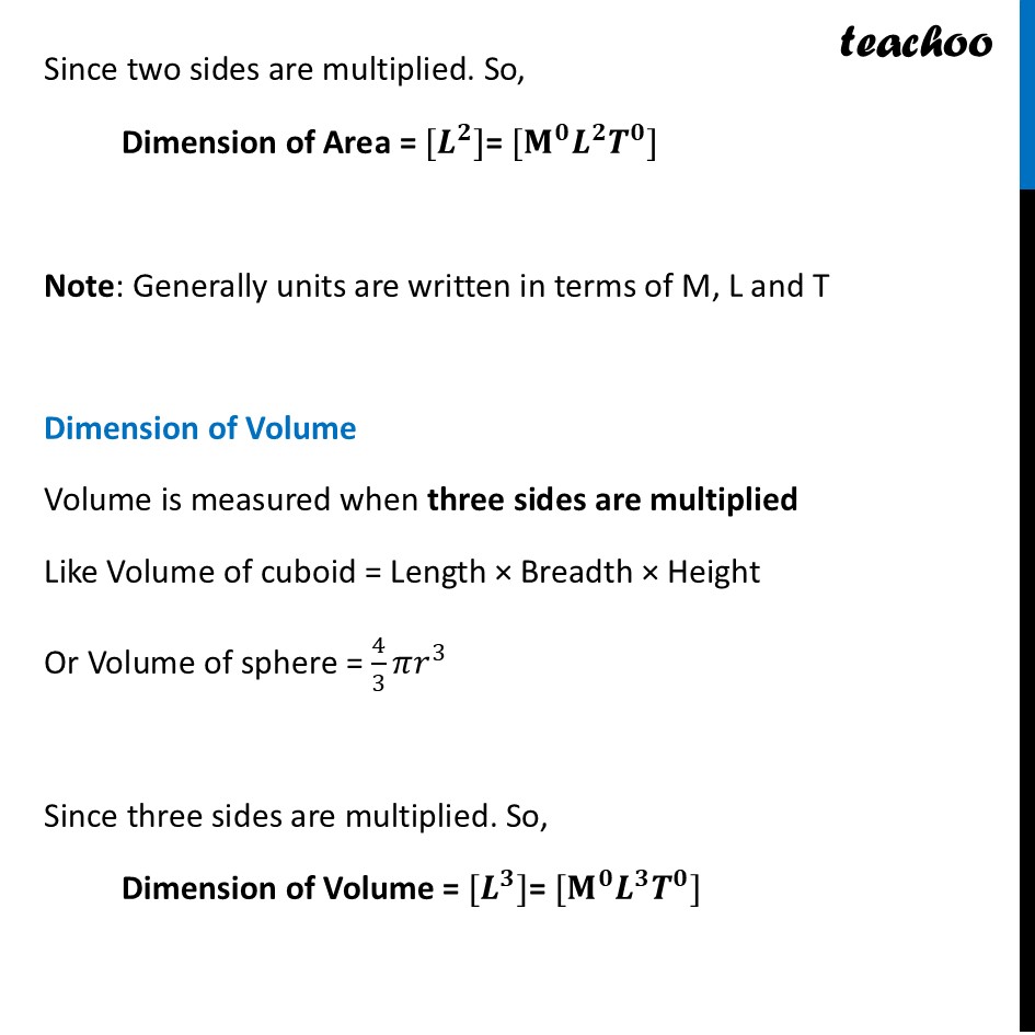 part 6 - Dimensions of Physical Quantities - Concepts - Chapter 1 - Units and Measurement - Physics Class 11