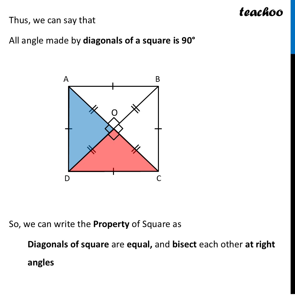 part 5 - Deduction 5 - What should be the angle formed by the diagonals? - Square - Chapter 4 Class 8 - Quadrilaterals (Ganita Prakash) - Class 8 (Ganita Prakash & Old NCERT)