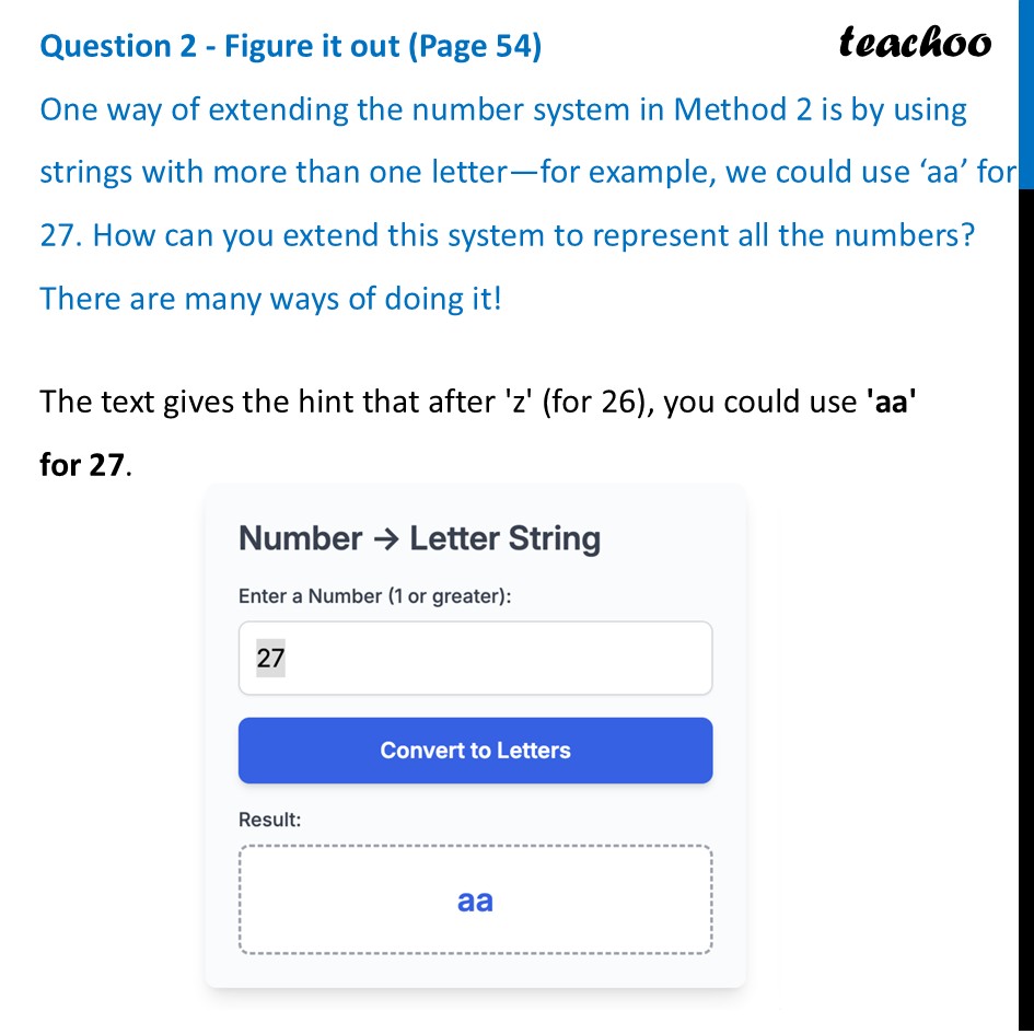 One way of extending the number system in Method 2 is by using strings - The Mechanism of Counting