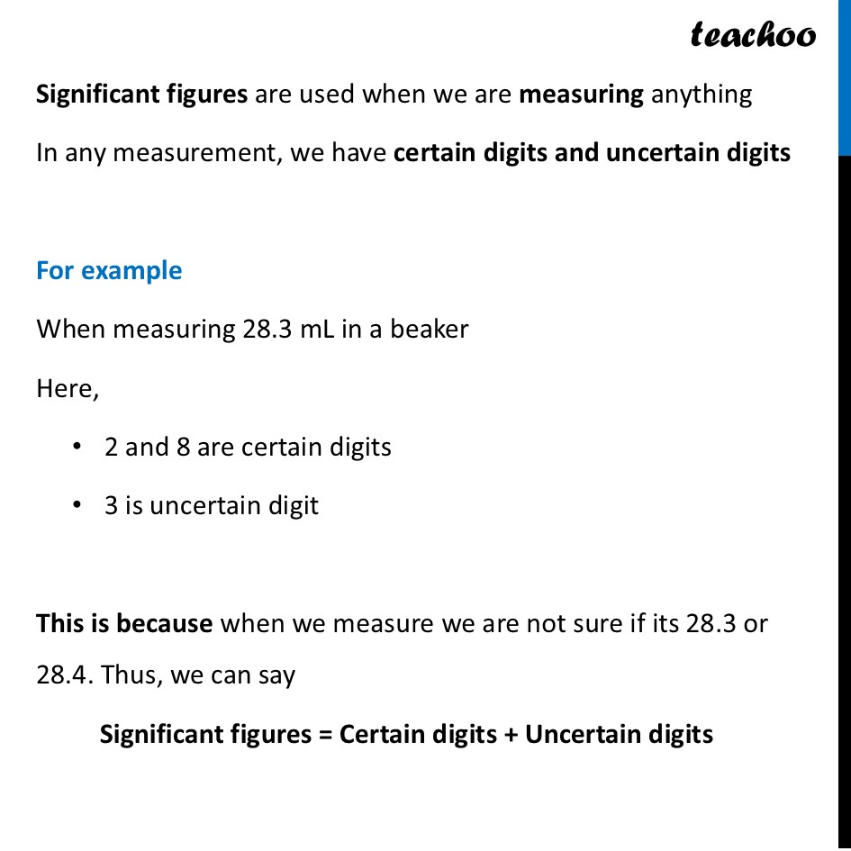 part 2 - Significant Figures - Concepts - Chapter 1 - Units and Measurement - Physics Class 11