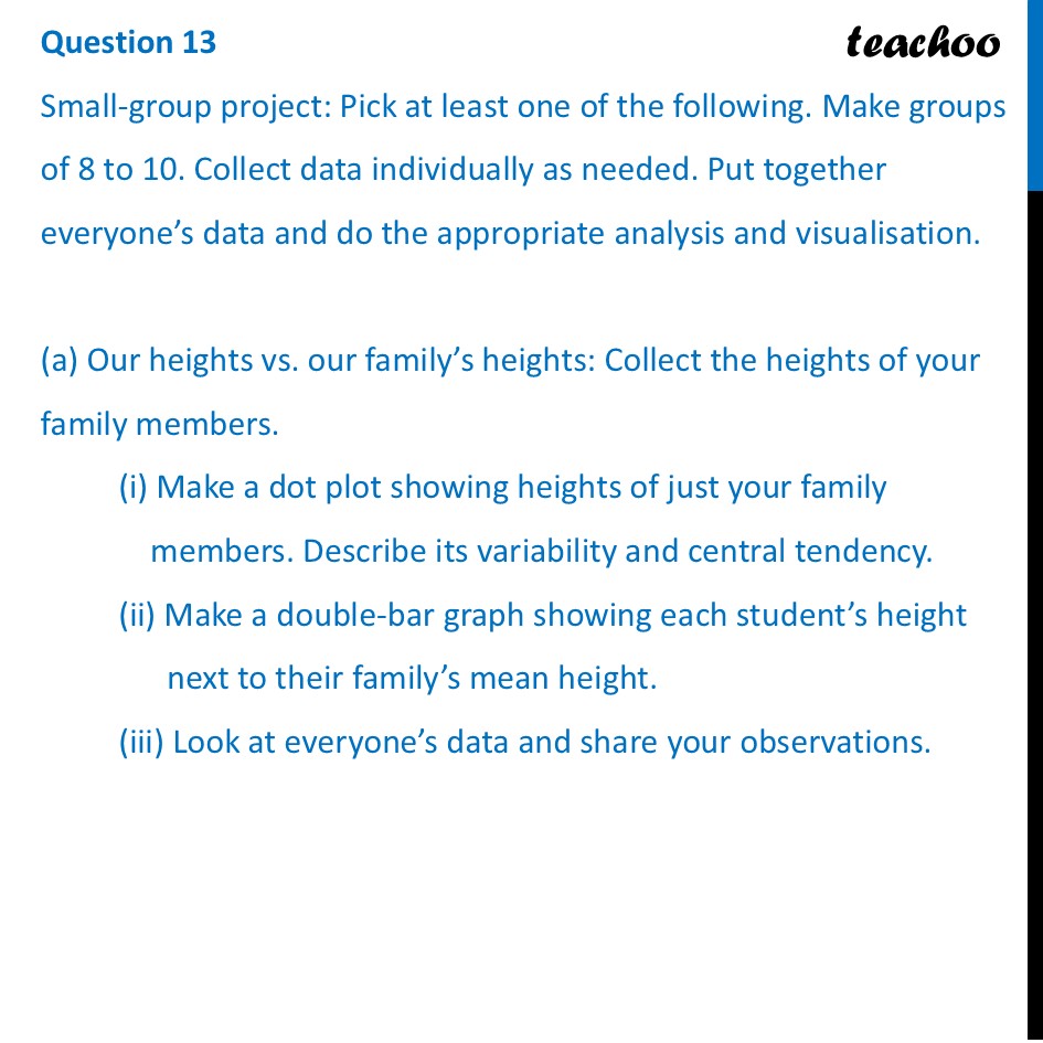 Small-group project: Pick at least one of the following. Make groups - Figure it out - Page 129-134