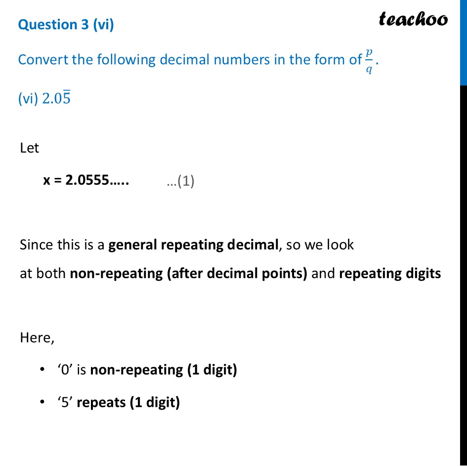 part 11 - Question 3 - End-of-Chapter Exercises - Chapter 3 Class 9 - The World of Numbers (Ganita Manjari I) - Class 9