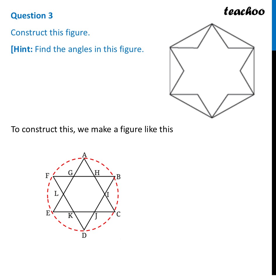 [Maths] Construct this figure [Hint] Find the angles in this figure. - Figure it out - Pag 154, 155