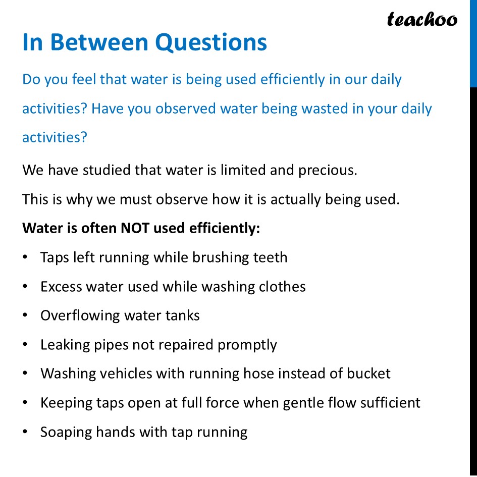 part 10 - Water Conservation - Concepts - Chapter 11 Class 6 - Nature's Treasures (Curiosity) - Class 6