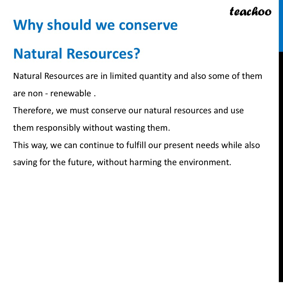 part 8 - Natural Resources: Renewable and Non-Renewable - Concepts - Chapter 11 Class 6 - Nature's Treasures (Curiosity) - Class 6