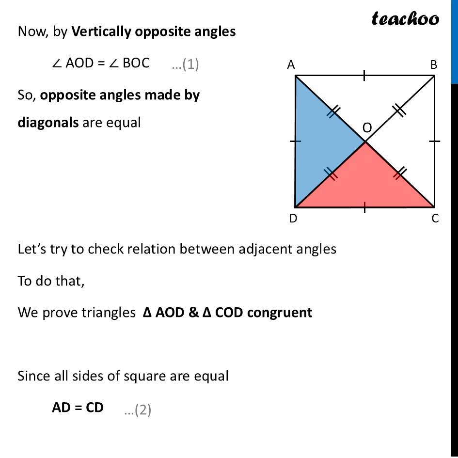 part 2 - Deduction 5 - What should be the angle formed by the diagonals? - Square - Chapter 4 Class 8 - Quadrilaterals (Ganita Prakash) - Class 8 (Ganita Prakash & Old NCERT)