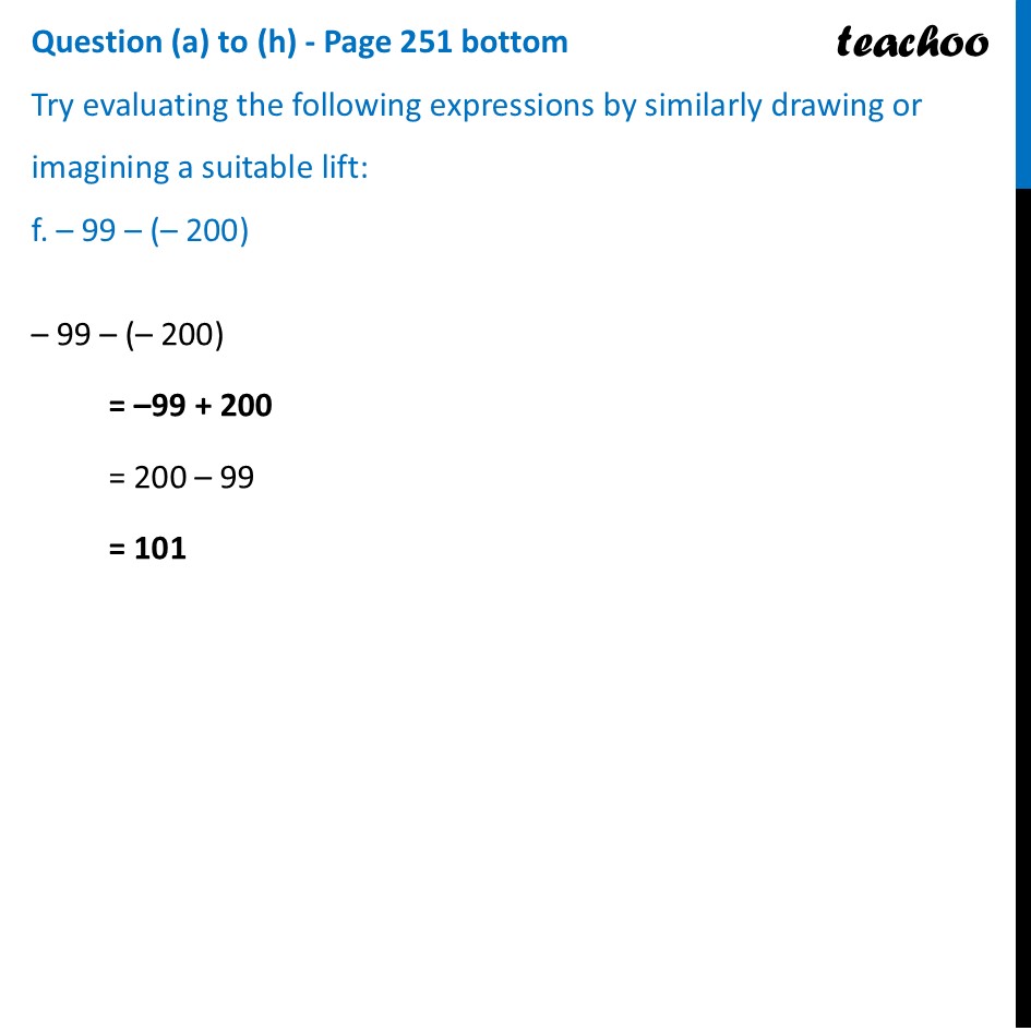 part 6 - Question (a) to (h) - Page 251 bottom - Adding and Subtracting Larger Numbers - Chapter 10 Class 6 - The other side of Zero (Ganita Prakash) - Class 6 (Ganita Prakash & Old NCERT)
