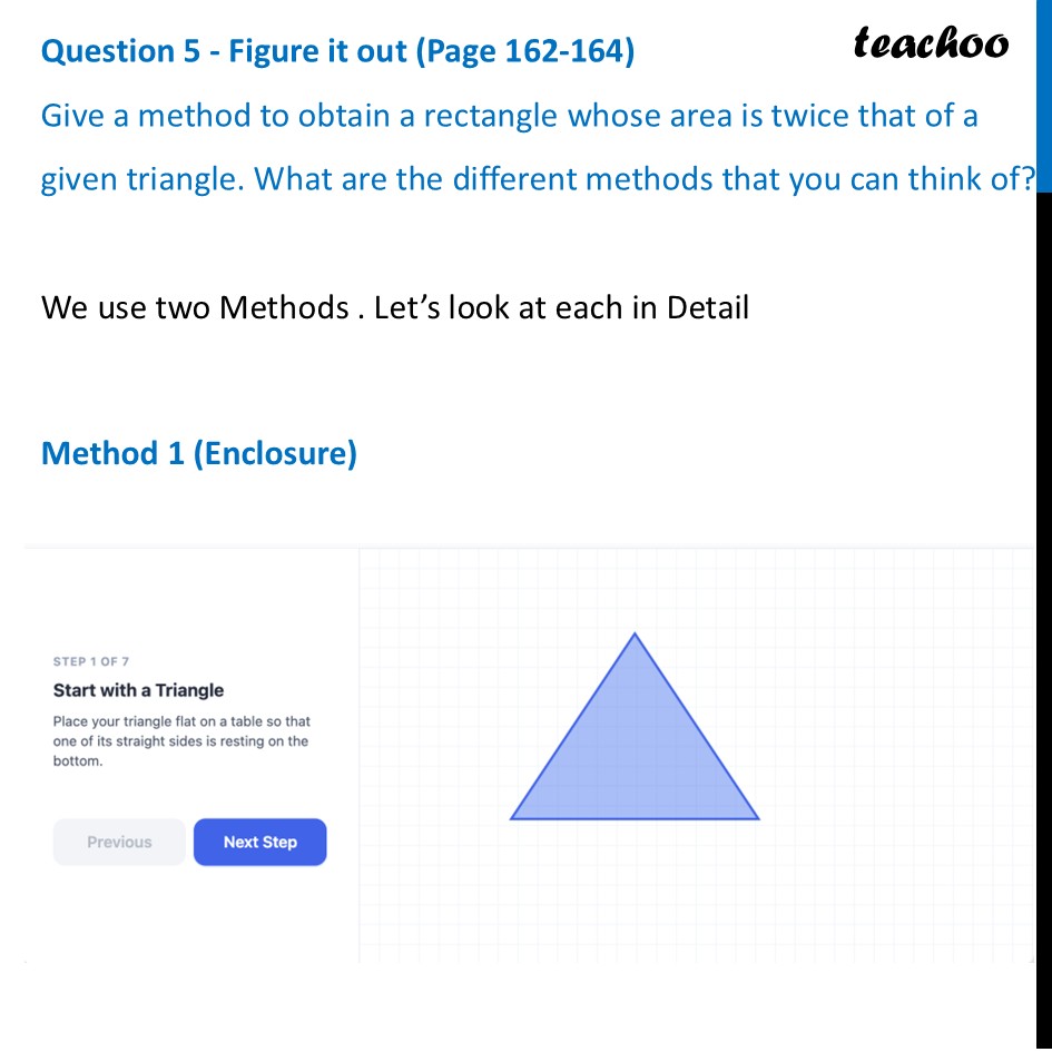 Give a method to obtain a rectangle whose area is twice that of a - Area of Parallelogram