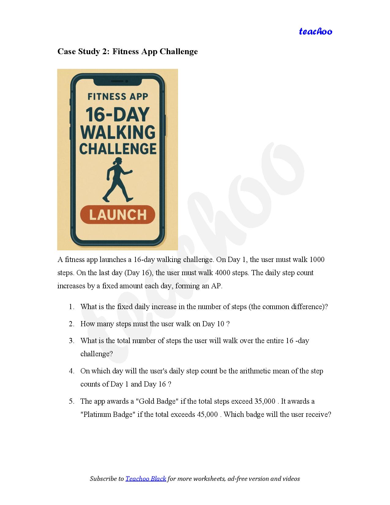 part 3 - Case Based Questions - Worksheet 2 - Teachoo Questions - Case Based - Serial order wise - Chapter 5 Class 10 Arithmetic Progressions