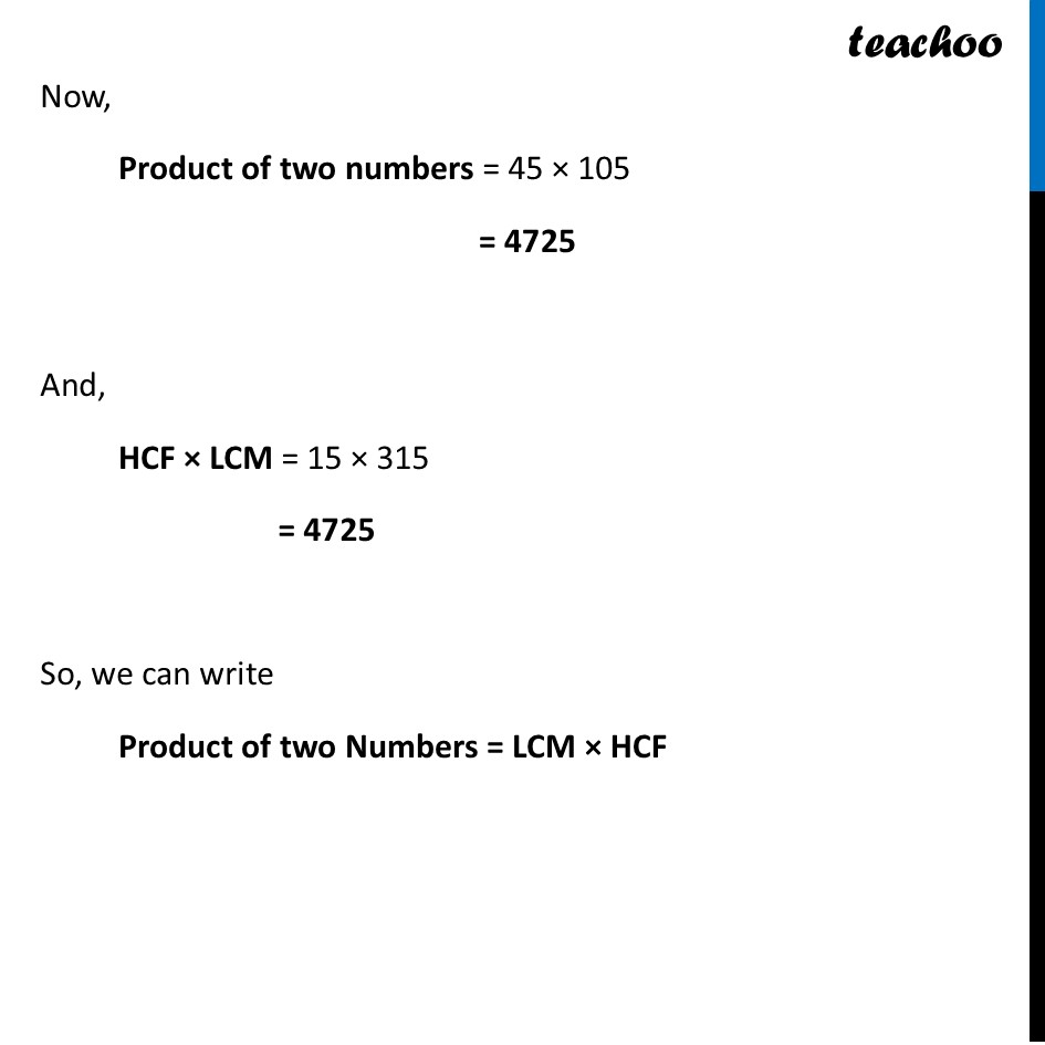 part 2 - Question 1 - Page 62 - Property Involving both the HCF and the LCM - Chapter 3 Class 7 - Finding Common Ground (Ganita Prakash II) - Class 7 (Ganita Prakash 1, 2 & old NCERT)