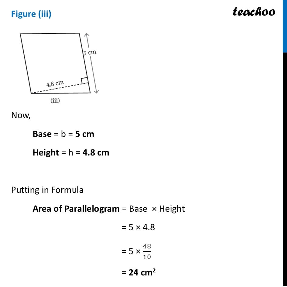 part 4 - Question 2 - Figure it out (Page 162-164) - Area of Parallelogram - Chapter 7 Class 8 - Area (Ganita Prakash II) - Class 8 (Ganita Prakash - 1, 2 & Old NCERT)