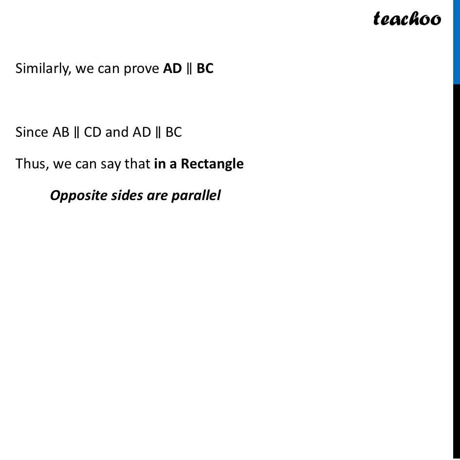 part 2 - Are the opposite sides of a rectangle parallel? - The Process of Finding Properties - Chapter 4 Class 8 - Quadrilaterals (Ganita Prakash) - Class 8 (Ganita Prakash & Old NCERT)