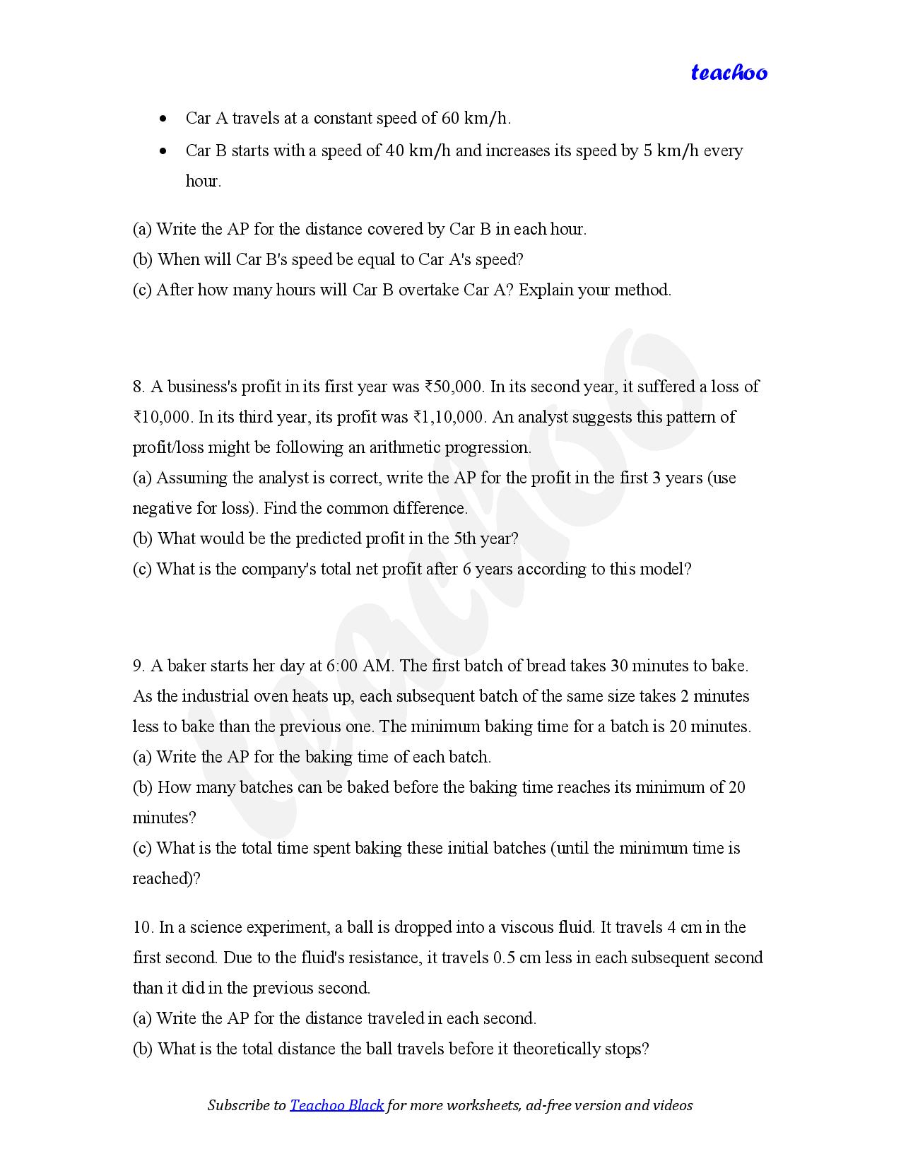 part 3 - Mix Questions - Worksheet 2 - Teachoo Questions - Mix - Serial order wise - Chapter 5 Class 10 Arithmetic Progressions