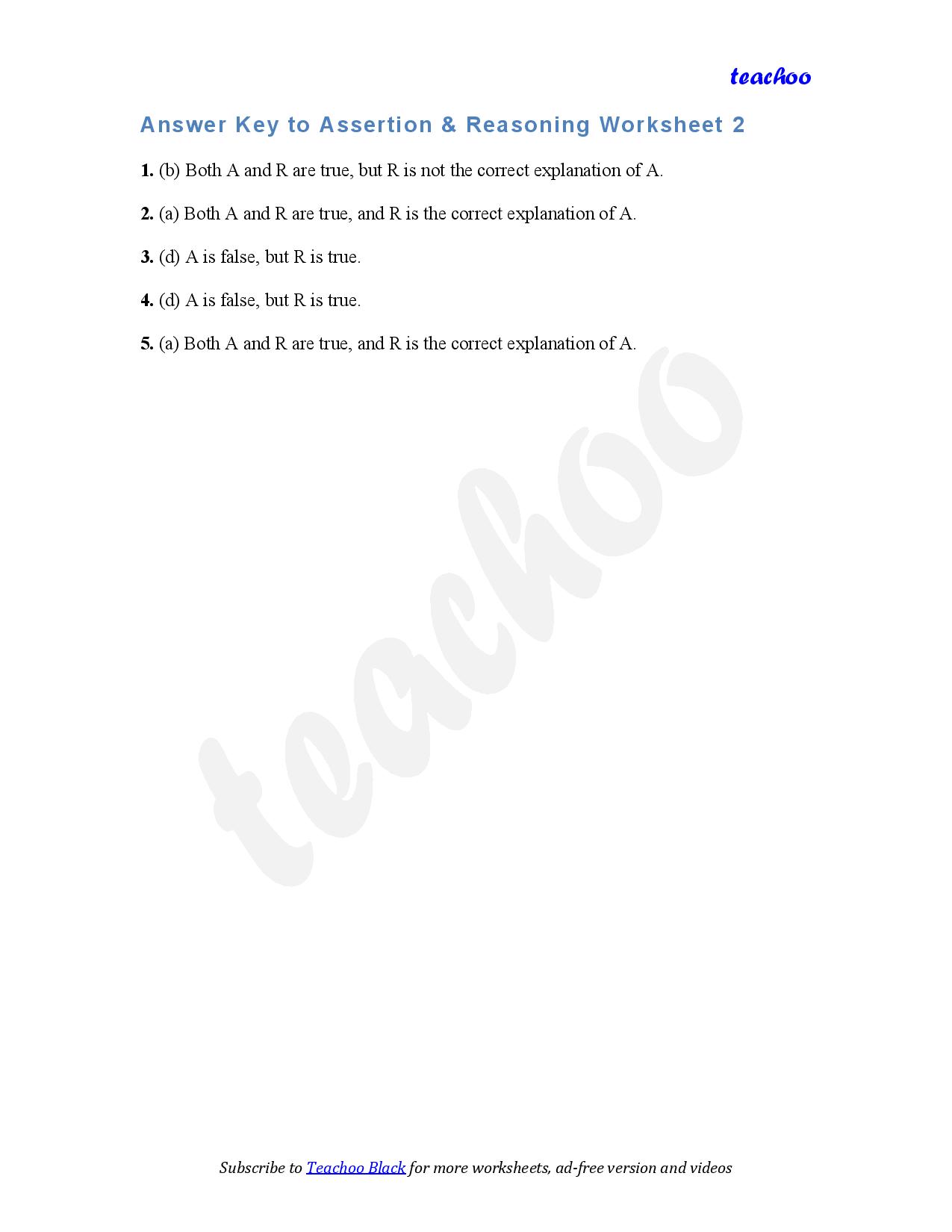 part 4 - Assertion Reasoning - Worksheet 2 - Teachoo Questions - Assertion Reasoning - Chapter 1 Class 6 - The Wonderful World of Science (Curiosity) - Class 6