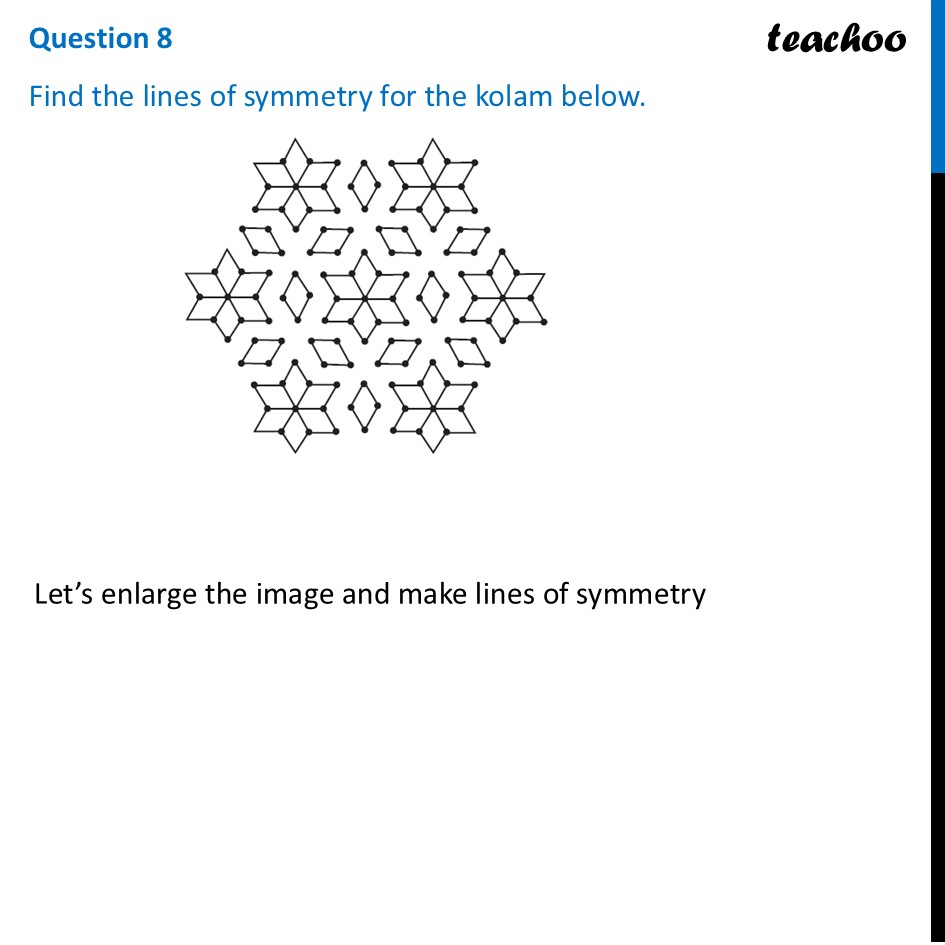 [Ganita Prakash] Find the lines of symmetry for the kolam below - Figure it out - Page 224 - 229