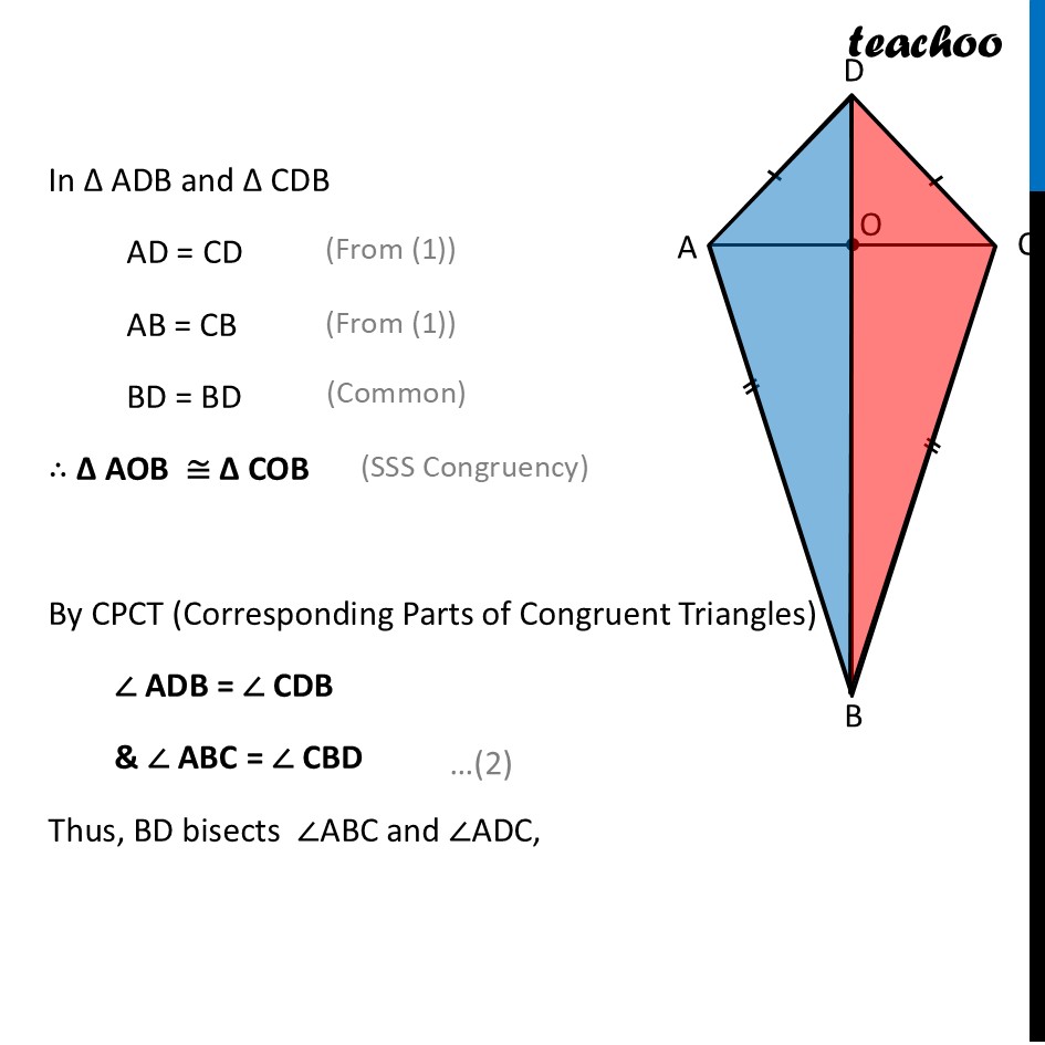 part 2 - Properties of Kite (Proof) - Kite - Chapter 4 Class 8 - Quadrilaterals (Ganita Prakash) - Class 8 (Ganita Prakash & Old NCERT)