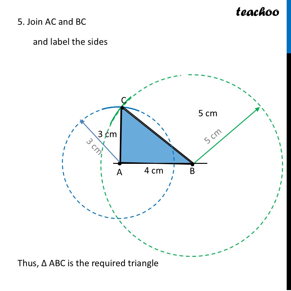 part 6 - Question (b) - Page 150 - Constructing a Triangle when its Sides are given - Chapter 7 Class 7 - A tale of three Intersecting Lines (Ganit Prakash) - Class 7 (Ganita Prakash 1, 2 & old NCERT)