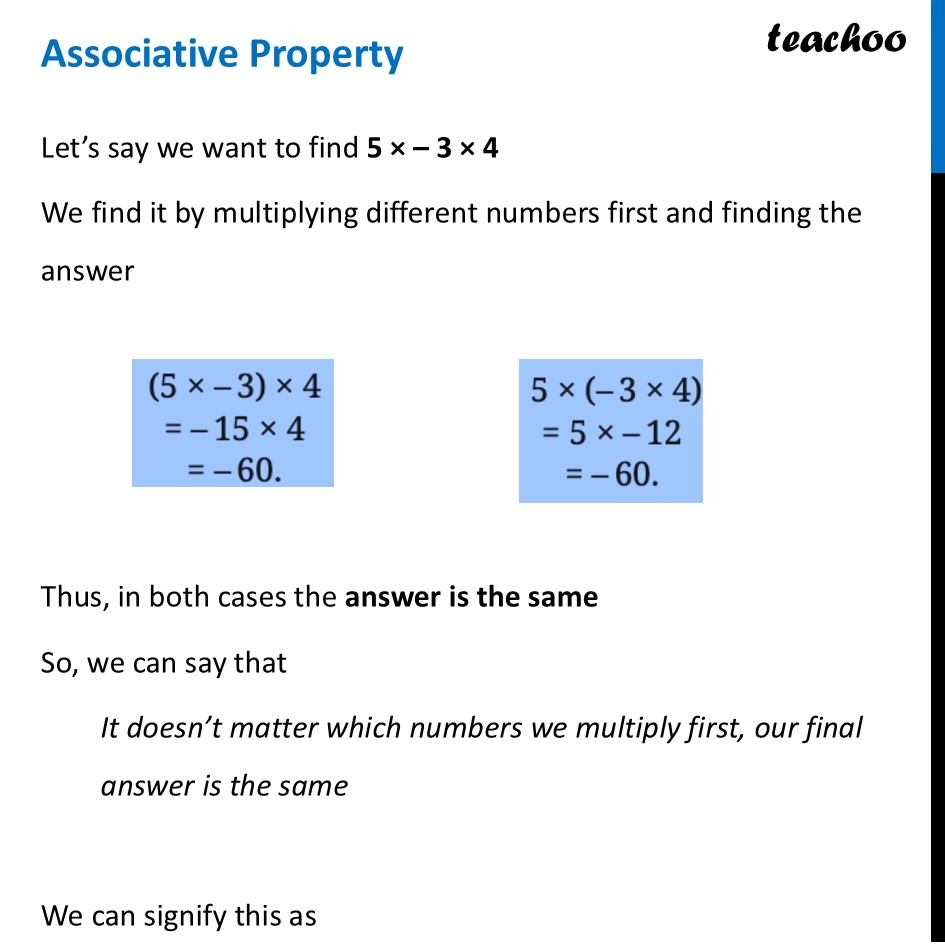 [Class 7 Part 2] Associative Property - With Example - Ganita Prakash - Integer Expressions - Properties and Pattern