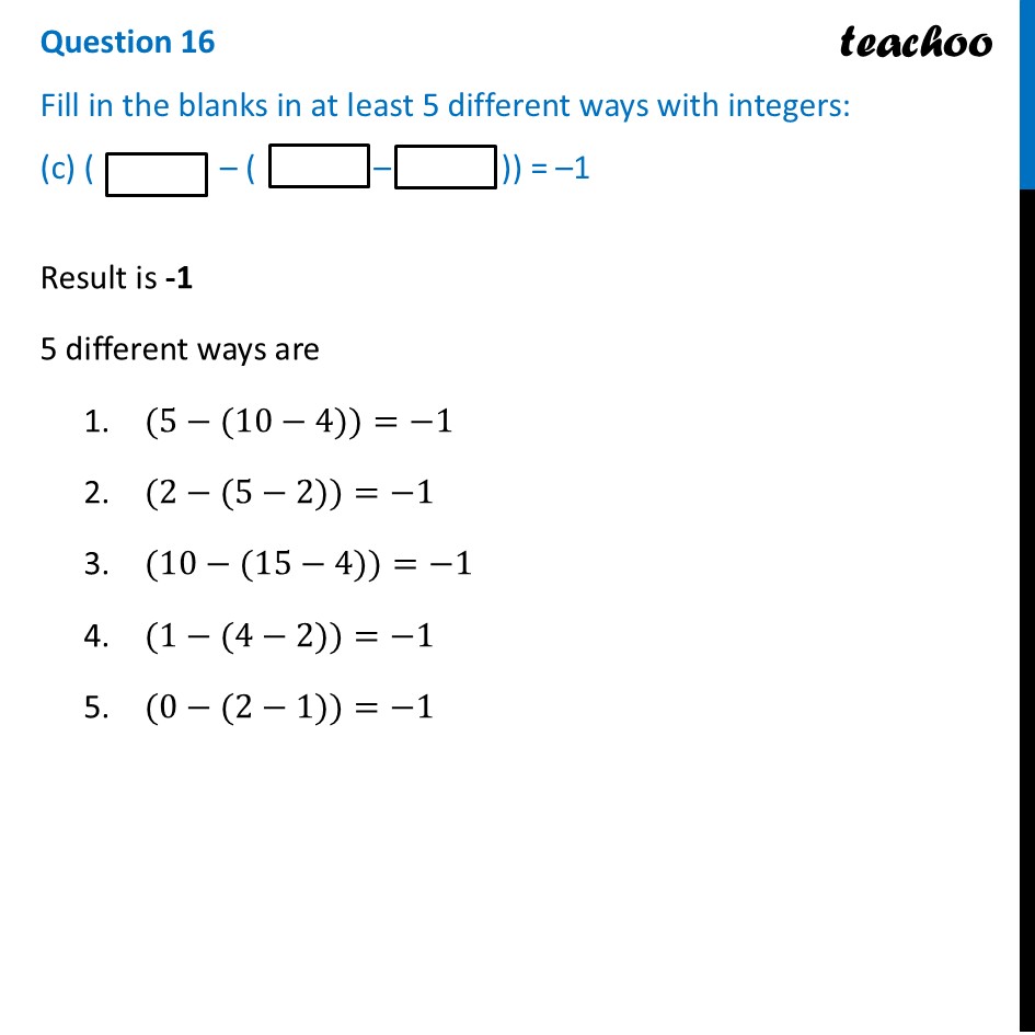 part 3 - Question 16 - Figure it out - Page 42, 43, 44 - Chapter 2 Class 7 - Operations with Integers (Ganita Prakash II) - Class 7 (Ganita Prakash 1, 2 & old NCERT)