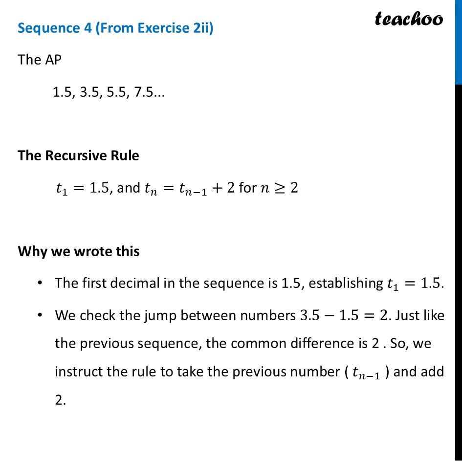 part 5 - Exercise Question 1 (Page 183) - Visualising an AP - Chapter 8 - Predicting What Comes Next: Exploring Sequences & Progress - Class 9