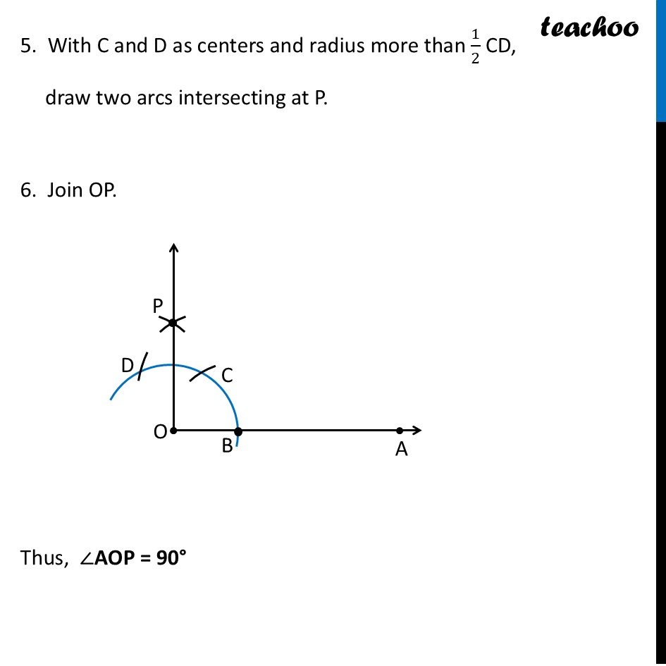part 4 - Constructing angle 90° - Constructing angle 90° - Chapter 6 Class 7 - Constructions and Tilings (Ganita Prakash II) - Class 7 (Ganita Prakash 1, 2 & old NCERT)