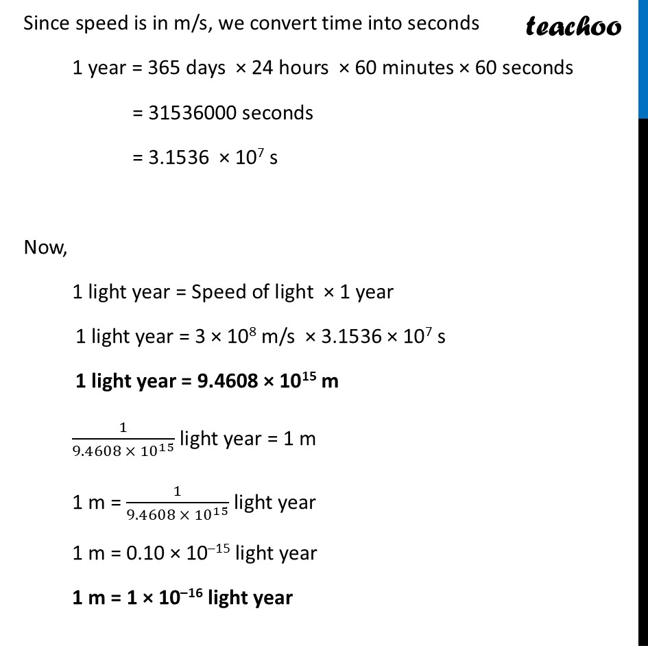 part 3 - Exercise 1.2 - Exercise Questions - Chapter 1 - Units and Measurement - Physics Class 11